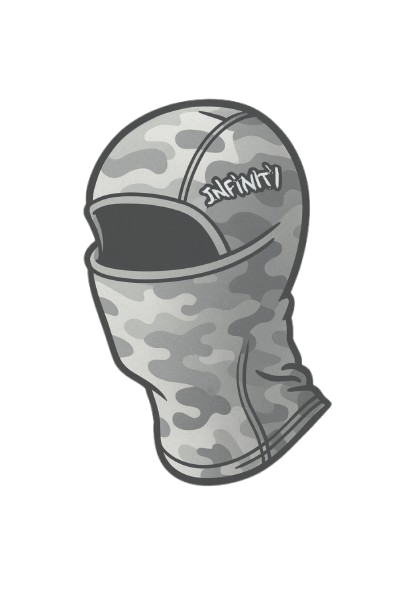 Ski Infinity Reflective Logo Camo Ski Mask