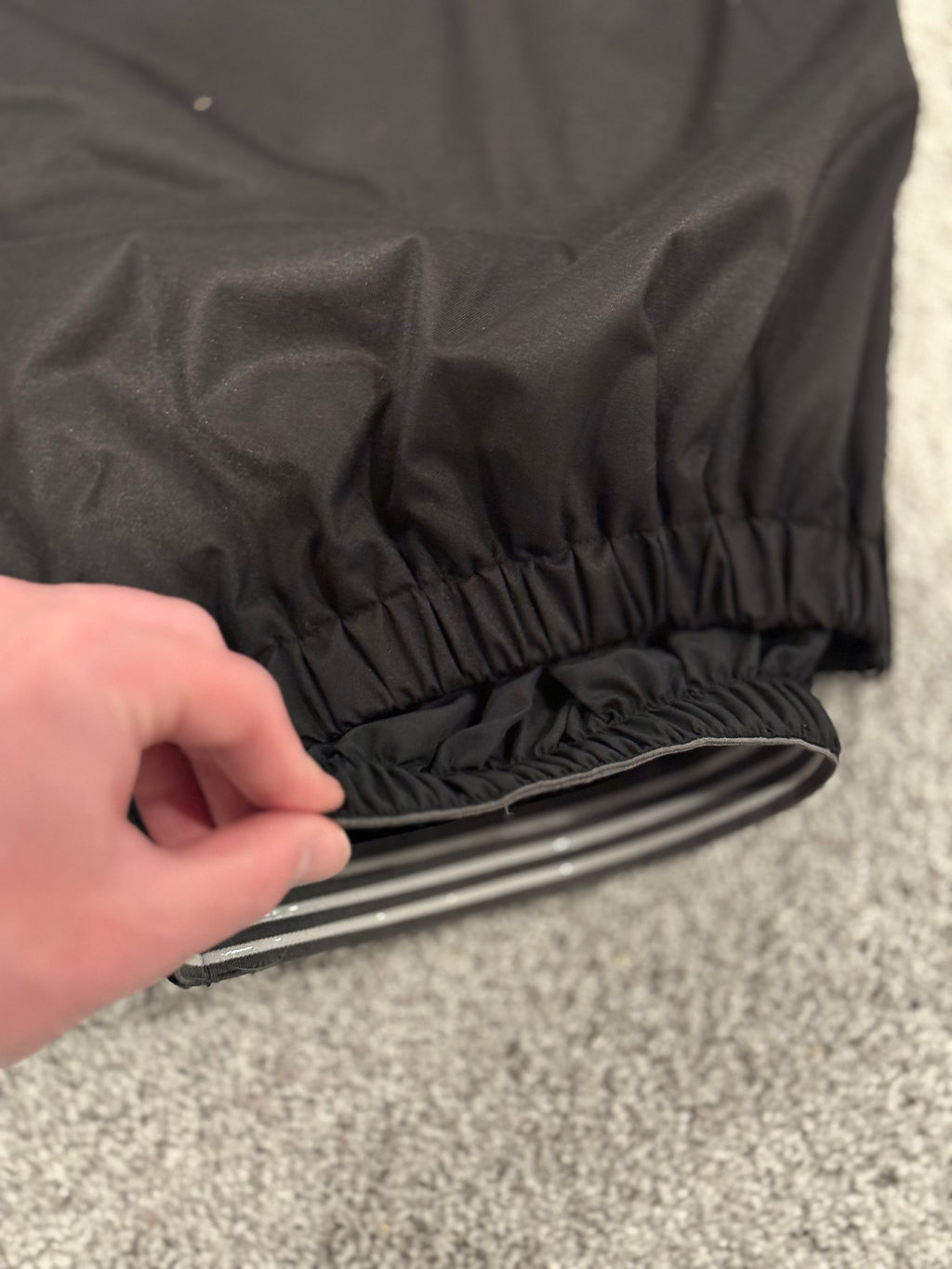 Black Reflective Logo Baggy Snow pants