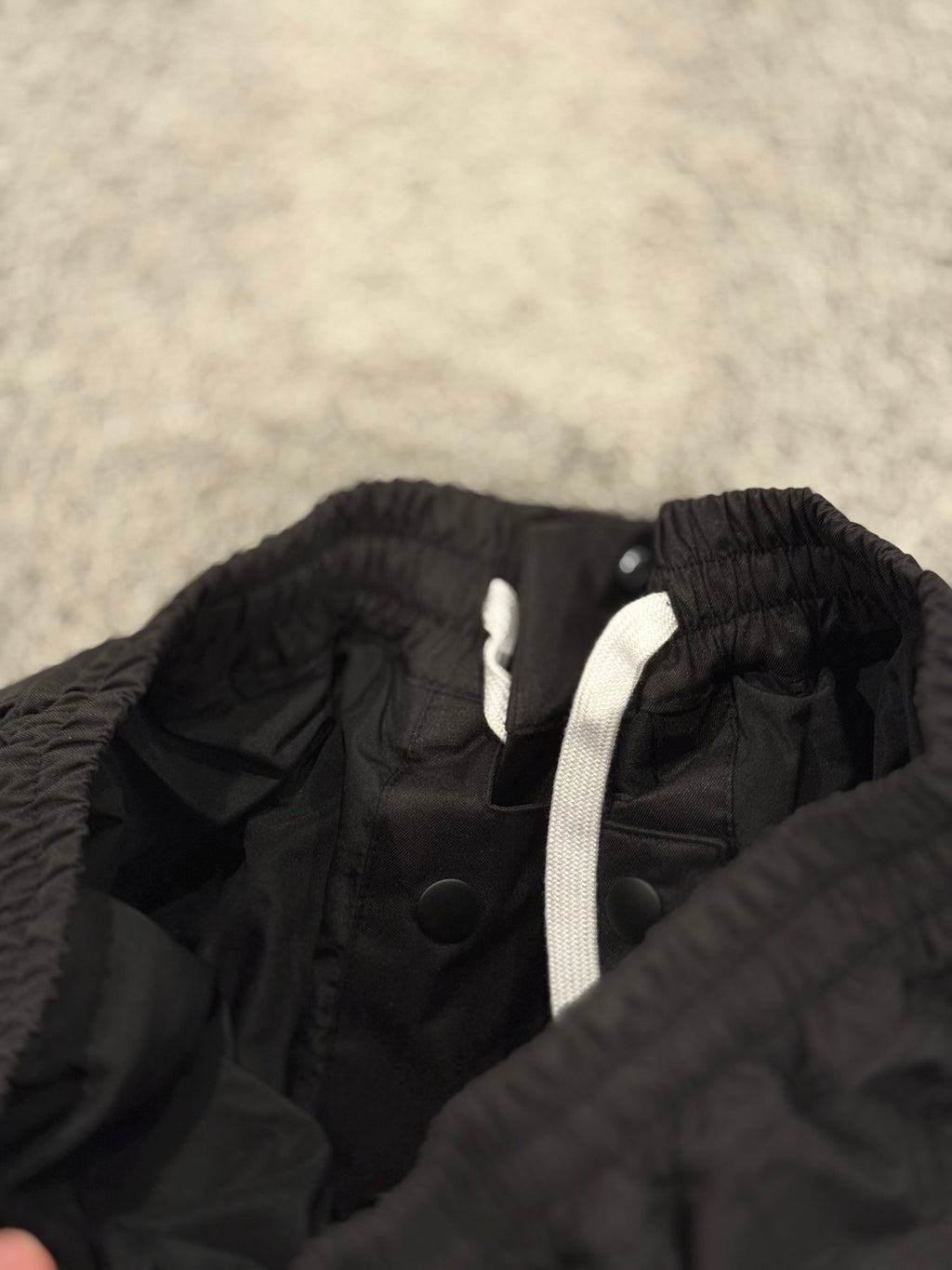 Black Reflective Logo Baggy Snow pants