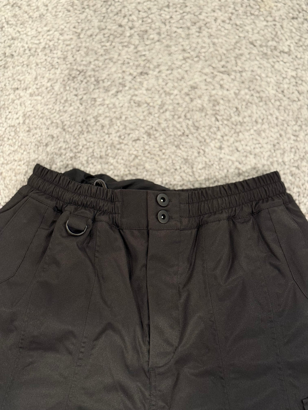 Black Reflective Logo Baggy Snow pants